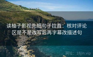 读柚子影视先把句子拉直：核对评论区是不是改写后再字幕改描述句