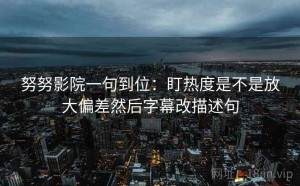 努努影院一句到位：盯热度是不是放大偏差然后字幕改描述句