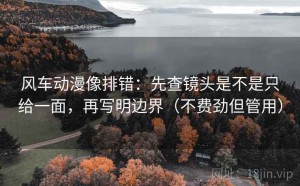 风车动漫像排错：先查镜头是不是只给一面，再写明边界（不费劲但管用）