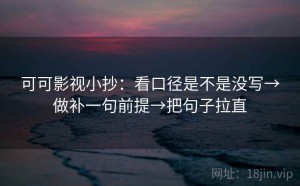 可可影视小抄：看口径是不是没写→做补一句前提→把句子拉直